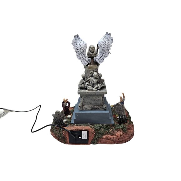 Lemax Spooky Town Angel Of Death Animated Graveyard WORKS 2013 Retired # 34603 - Picture 8 of 16